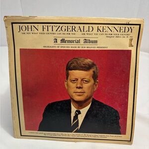 John Fitzgerald Kennedy Memorial Album Vintage LP vinyl